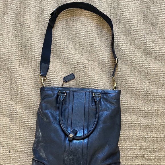COACH Black genuine leather tote bag - Picture 6 of 11
